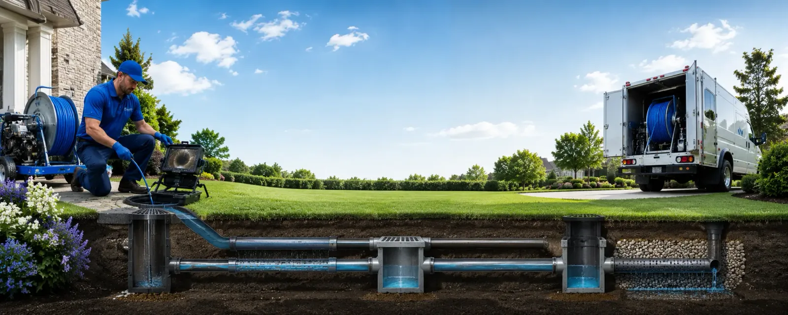 Outdoor drain cleaning information for Danciger, TX